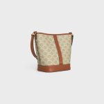 SMALL BUCKET IN TRIOMPHE CANVAS AND CALFSKIN GREGE - Image 2